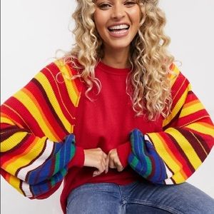Free People Rainbow Dreams oversized top